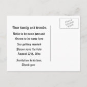 日付steampunkギア金ゴールド茶色を保存 案内ポストカード (裏面)