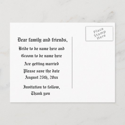 日付steampunkギア金ゴールド茶色を保存 案内ポストカード (裏面)