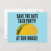 日付TACOポストカードのパーティの招待状を保存 案内ポストカード (正面/裏面)