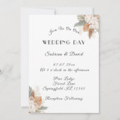 日付Terracottaのアーチ写真を保存 招待状 (裏面)