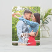 日付V写真ステッカーの告知を保存 案内状 (スタンド正面)