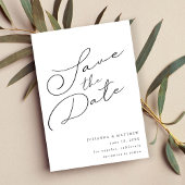 日付V2エレガントを白黒で保存 セーブザデート