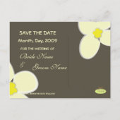 日付zazzleのポストカー結婚ドを保存 案内ポストカード (裏面)