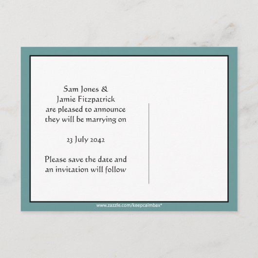 日保付の調整と保存(完全にカスタマイズ可能) 案内ポストカード (裏面)