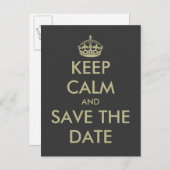 日保付はがきを保存する | フェイク金ゴールド 案内ポストカード (正面/裏面)