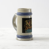 日保本を吹く ビールジョッキ (正面左)