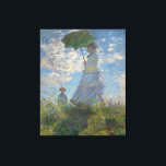 日傘を持った人 キャンバスプリント<br><div class="desc">パラソルを持つ女性Claude Monet 1875キャンバス</div>