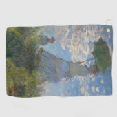 日傘を持った人 | 横向フランスのき ゴルフタオル (横)