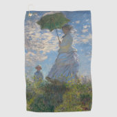 日傘を持った人 | 横向フランスのき ゴルフタオル (正面)