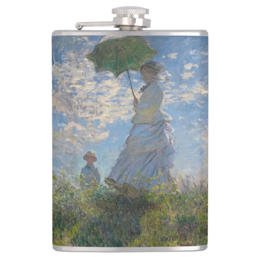 日傘を持った人 | 横向フランスのき フラスク (正面)