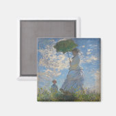 日傘を持った人 | 横向フランスのき マグネット (正面/裏面)