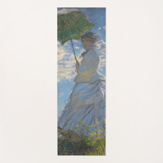 日傘を持った人 | 横向フランスのき ヨガマット (正面)