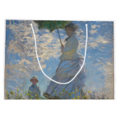 日傘を持った人 | 横向フランスのき ラージペーパーバッグ (裏面)