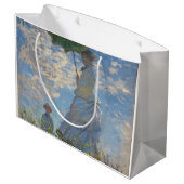 日傘を持った人 | 横向フランスのき ラージペーパーバッグ (裏面アングル)