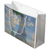 日傘を持った人 | 横向フランスのき ラージペーパーバッグ (正面アングル)