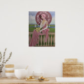 日傘を持った女性 ポスター (キッチン)