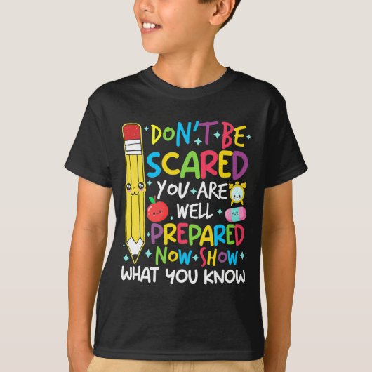 日先生テスト日Wの既知の情報を表示教えする Tシャツ (正面)