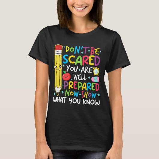 日先生テスト日Wの既知の情報を表示教えする Tシャツ (正面)