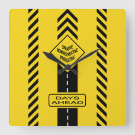 日先行 スクエア壁時計