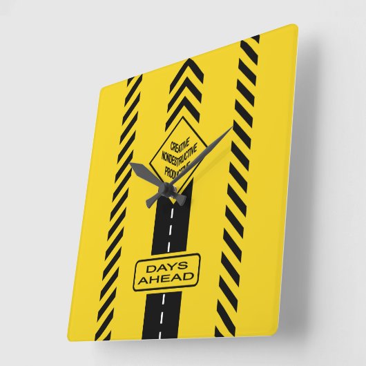 日先行 スクエア壁時計 (傾斜)