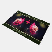 日光が近い赤い花パーソナライズされた ドアマット (アングル)