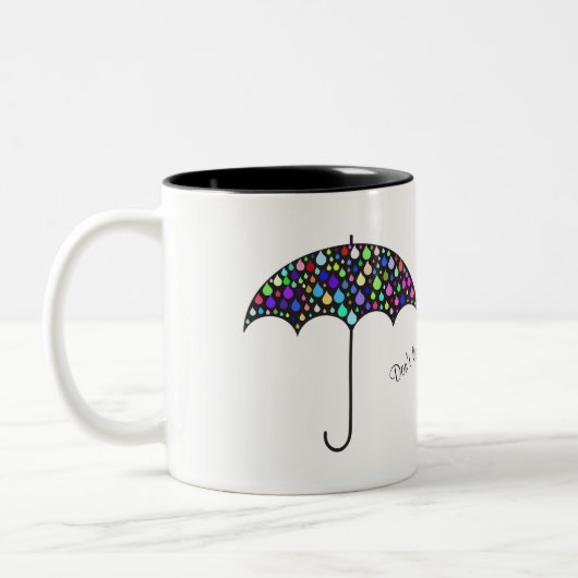 「日光が雨を甘やかさないように」引用文マグ ツートーンマグカップ (左)