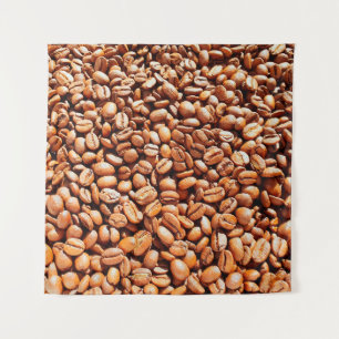 日光とコーヒーとの間で焙煎した香りのよいコーヒー豆 タペストリー