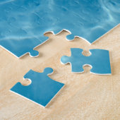 日光と波紋のある青い水 ジグソーパズル (側面)