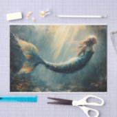 日光に人魚の油絵 薄葉紙 (クラフト)