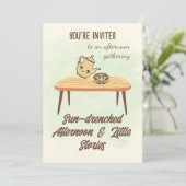 日光に満ちた午後のお誘い - あたたかなお茶とおはなし 招待状 (スタンド正面)