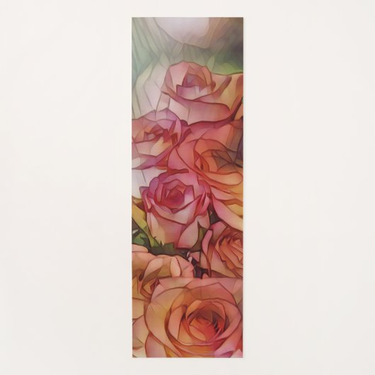 日光に赤いバラ ヨガマット (正面)