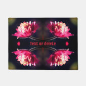 日光に赤い花の抽象芸術 ドアマット (正面)