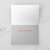 日光のかわいい毛皮で覆われたバニーウサギ カード (内部)