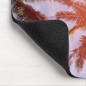 日光のココヤシの木の木 マウスパッド (コーナー)