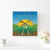 日光のデイクロック スクエア壁時計 (ホーム)