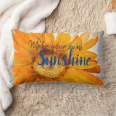 日光のヒマワリの芸術に腰神経のアクセントの枕をして下さい ランバークッション (ブランケット)