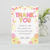 日光のレモネードの誕生日のサンキューカードの女の子 サンキューカード (スタンド正面)