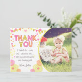 日光のレモネードの誕生日のサンキューカードの女の子 サンキューカード (スタンド正面)