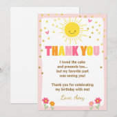 日光のレモネードの誕生日のサンキューカード サンキューカード (正面/裏面)