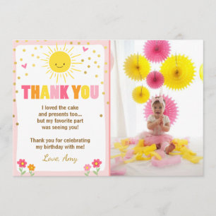 日光のレモネードの誕生日のサンキューカード サンキューカード