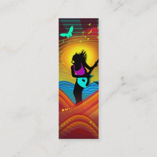 日光のロックの細いカード スキニー名刺 (正面)