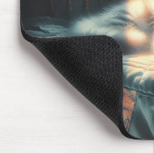 日光の下で眠っている子猫 マウスパッド (コーナー)