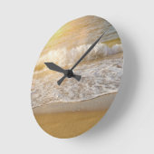 日光の中で波 –  ラウンド壁時計 (傾斜)