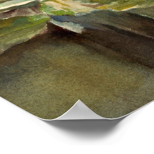 日光の中のスイレン | ジョン・ラ・ファージ ポスター (角)