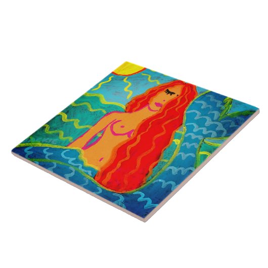 日光の中の人魚 タイル (側面)