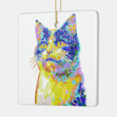 日光の中の猫 セラミックオーナメント (左)