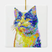 日光の中の猫 セラミックオーナメント (裏面)