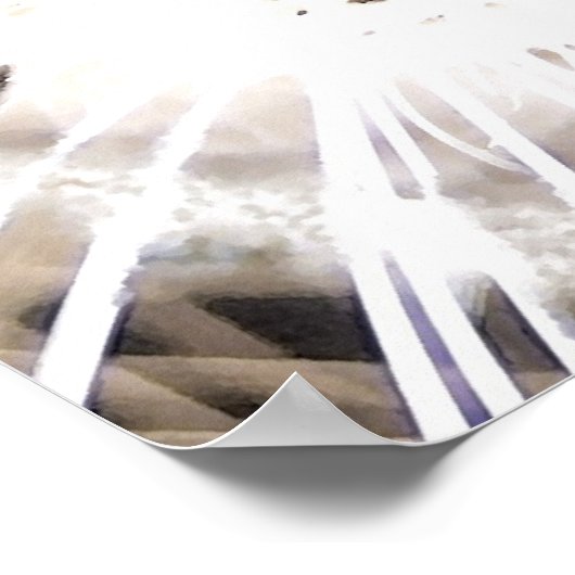 日光の中の猫 ポスター (角)