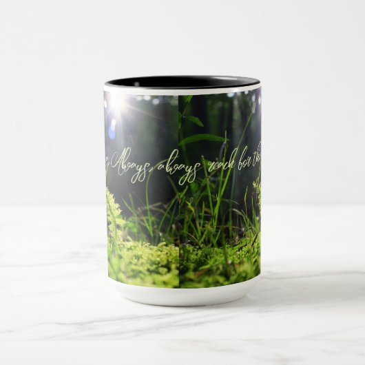 日光の中の苔 マグカップ (中央)