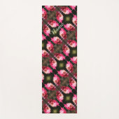 日光の中の赤い花パーソナライズされた ヨガマット (正面)